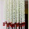 Artificial Jasmine Buds & Clustered Rose Strings - 2.5 ft, Red (6 Strings) for Festive Decor