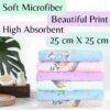 Microfiber Face Towels - Pack of 12 Soft & Absorbent 25x25 CM