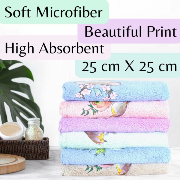 Microfiber Face Towels - Pack of 12 Soft & Absorbent 25x25 CM - Image 6