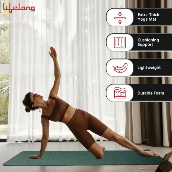 4mm Anti-Slip Yoga Mat for Home & Gym - Lightweight & Durable - Image 3
