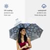 Compact Auto Open Close Umbrella - UV Coated, Waterproof