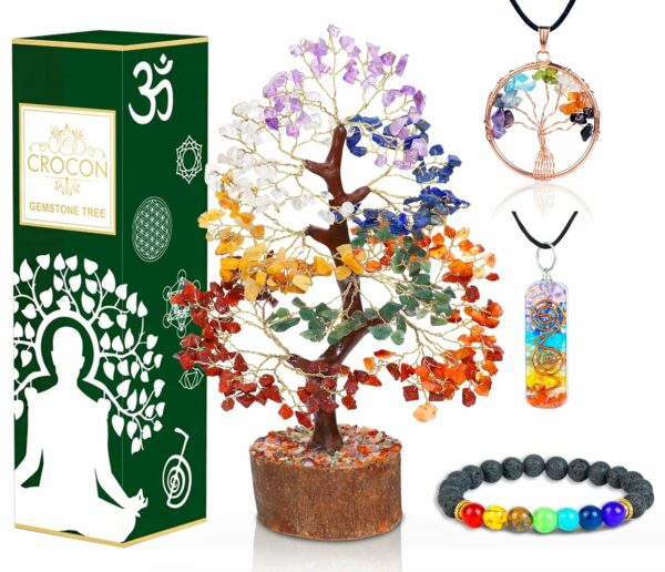Seven Chakra Tree of Life - Crystal Tree for Positive Energy