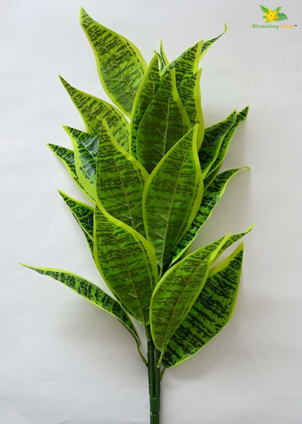 Artificial Snake Plant with Black Pot - 71.1 cm Tall, 26 Leaves - Image 5