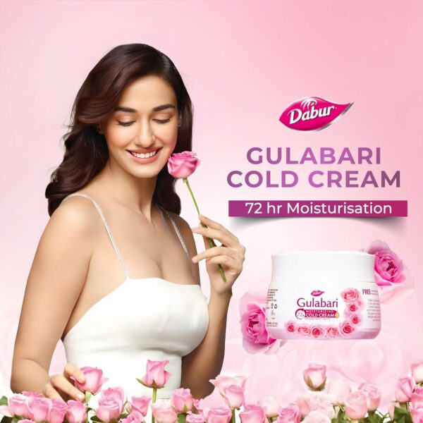 Gulabari Moisturizing Cold Cream 100g & Lip Balm 8g | Natural Rose Oil & Vitamin E - Image 2