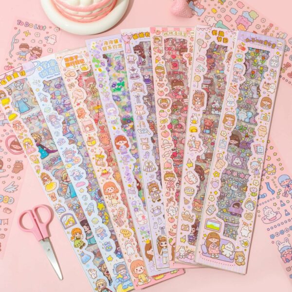 Cartoon Theme Stickers for Kids - 20 Sheets for Crafts & Projects