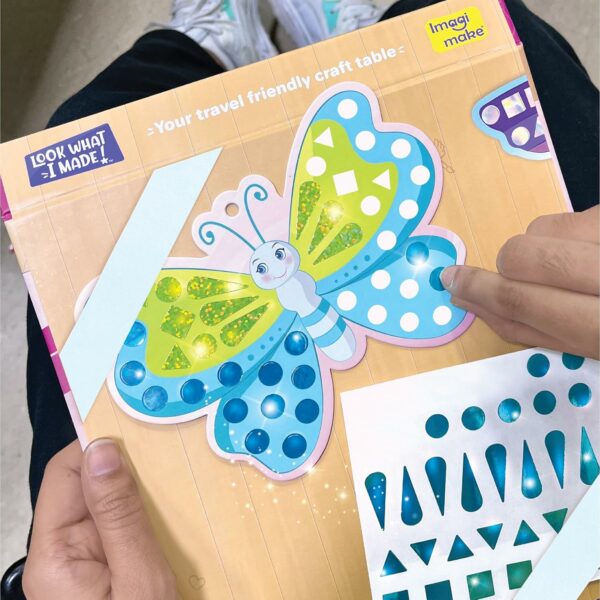 Mirror Mosaic Butterfly & Peacock Craft Kit - 450+ Stickers - Image 2