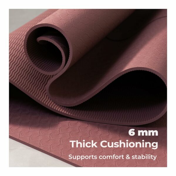 Yoga Mat for All Levels | 6mm TPE Cushioning | Lightweight & Portable - Image 4