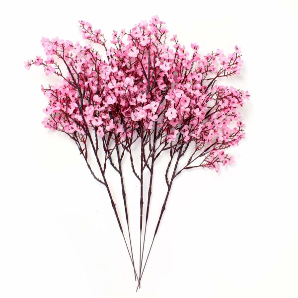 Pack of 5 Artificial Baby Breath Gypsophila Flowers for Home Decor - Image 3