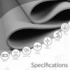 Eco-Friendly 4mm Anti-Slip Yoga Mat with Carrying Strap - Grey
