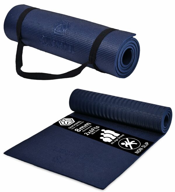 Extra Thick 8mm Yoga Mat - Non-Slip, Eco-Friendly, Lightweight