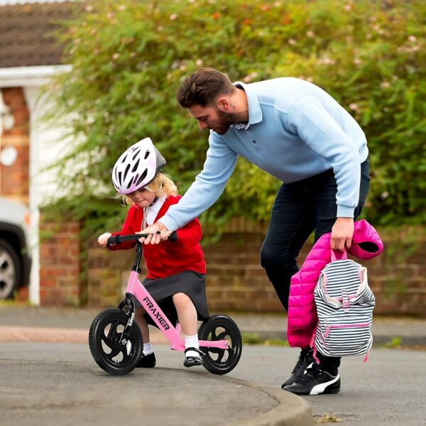 12 Inch Balance Bike for Kids 2-5 Years - Adjustable Height, Pink - Image 5