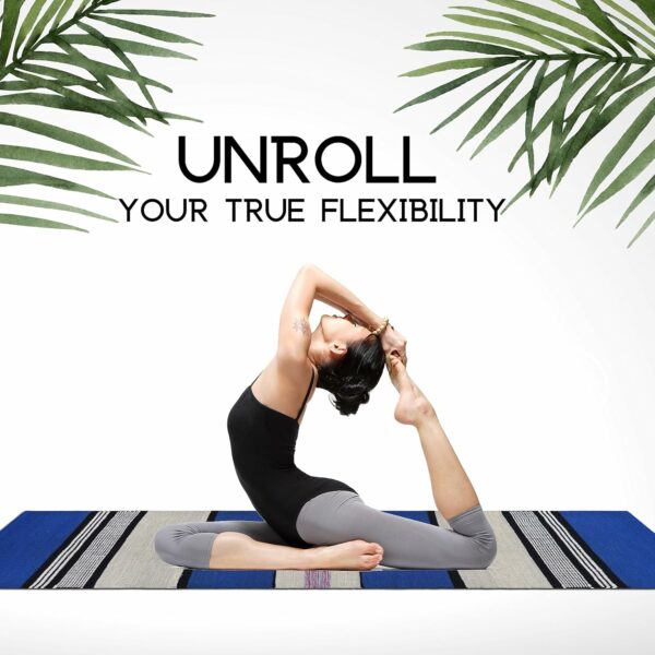 Pure Cotton Yoga Mat 2X6 Feet - Durable & Washable - Image 4