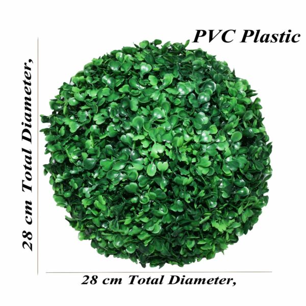 Artificial Eucalyptus Boxwood Topiary Grass Ball - 28 cm - Image 3