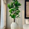 Artificial Fiddle Bliss Plant - 6 Feet - Realistic Indoor D?cor