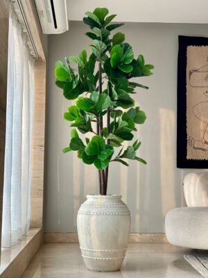 Artificial Fiddle Bliss Plant - 6 Feet - Realistic Indoor D?cor