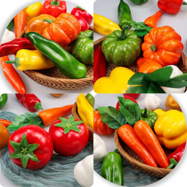 16-Piece Artificial Vegetables Set for Home Decoration - Image 3