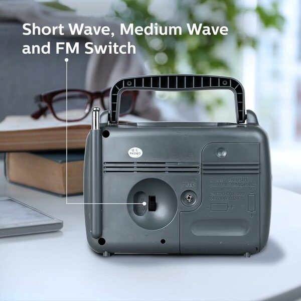 Portable Radio with MW/SW/FM Bands & Telescopic Aerial - Image 4