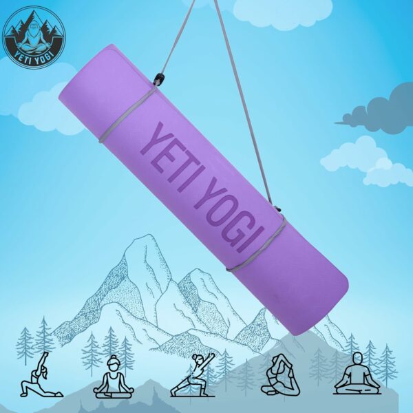 Extra Thick TPE Yoga Mat with Carrying Strap - 6 mm Anti-Slip - Image 6