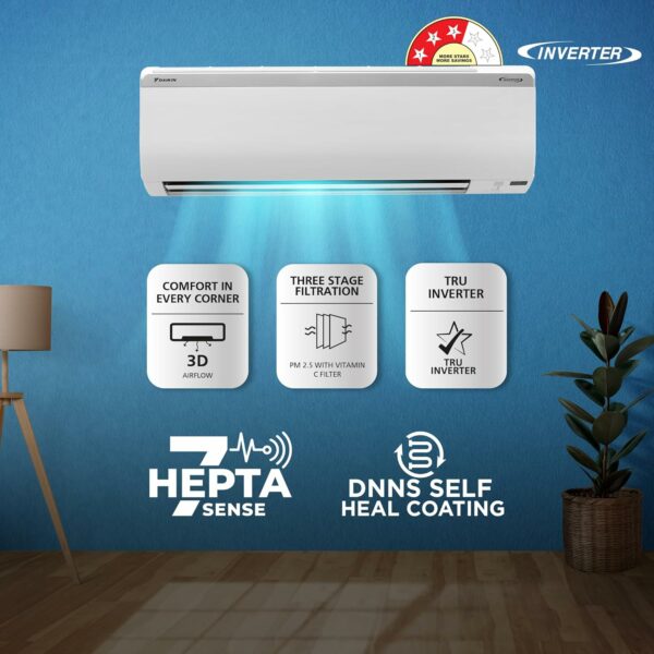 1.5 Ton 3 Star Inverter Split AC with PM 2.5 Filter & Dew Clean Technology - Image 3