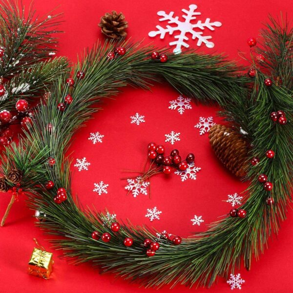 Artificial Holly Berries for Christmas Decor - 50 Pack - Image 6