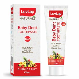 Natural Baby Toothpaste 100g - Fluoride & SLS Free, Bubble Fruit Flavor
