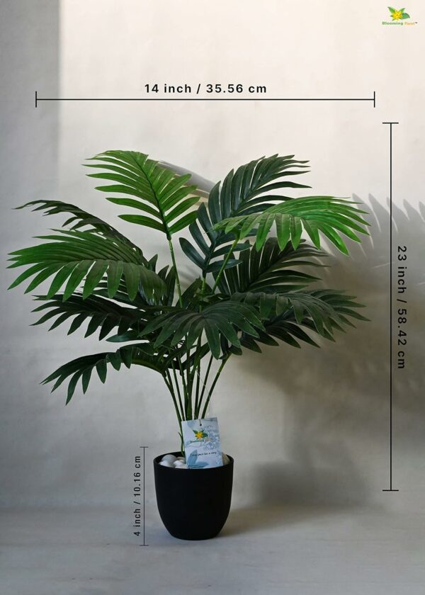 Artificial Areca Palm Plant - 58.4 cm Indoor Decor with Pot - Image 3