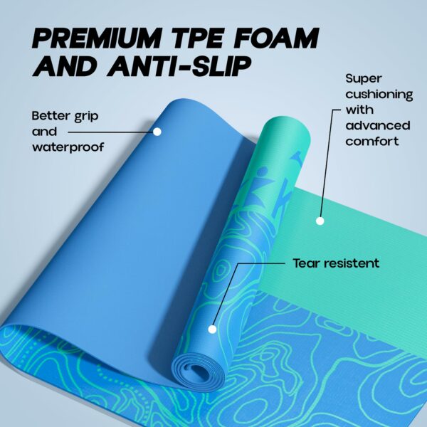 Premium 8mm TPE Yoga Mat with Carry Bag - Eco-Friendly & Anti-Slip - Image 2