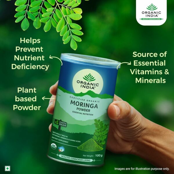 Organic Moringa Powder - 100g Superfood for Energy & Vitality - Image 3