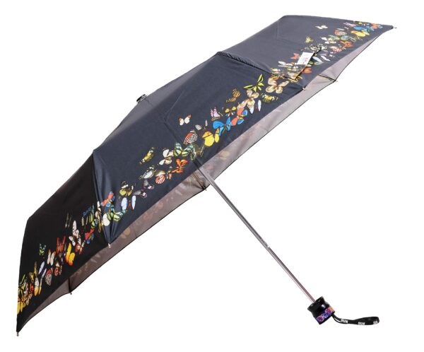UV Protection Butterfly Border Print 3 Fold Umbrella - Image 2