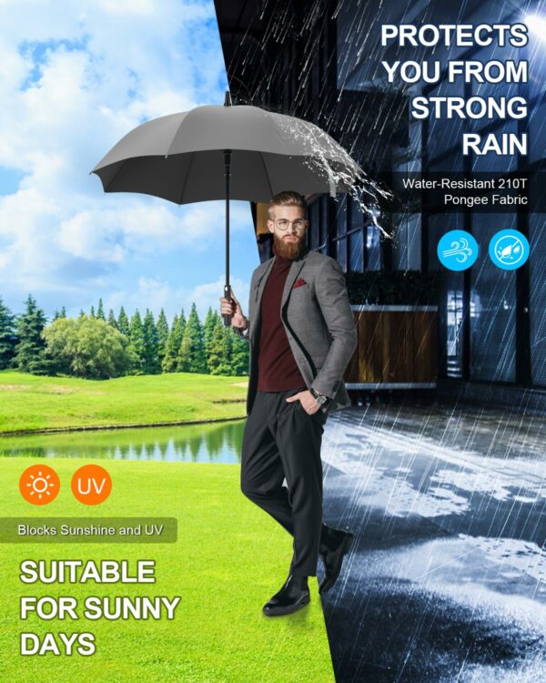 280T High-Density Fabric 54 Inch Auto Open Golf Umbrella - Windproof & Waterproof - Image 6