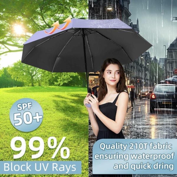 Compact UV Protection Umbrella - Windproof & Waterproof - Image 3
