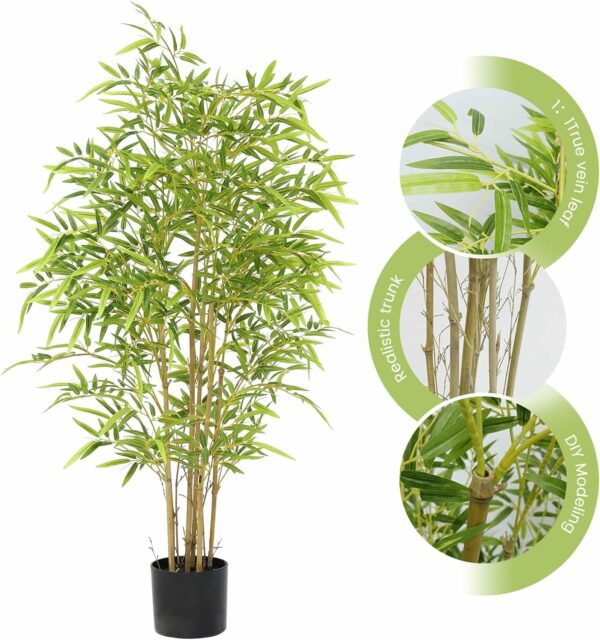 4FT Artificial Bamboo Plant for Home and Office Decor - Image 3