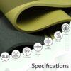 8mm Eco-Friendly Anti-Slip Yoga Mat with Carry Bag - Army + Lemon