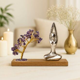 Amethyst Quartz Crystal Tree for Energy Healing & Meditation