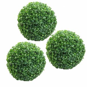 Artificial Eucalyptus Boxwood Topiary Balls - Set of 3 (28 cm)
