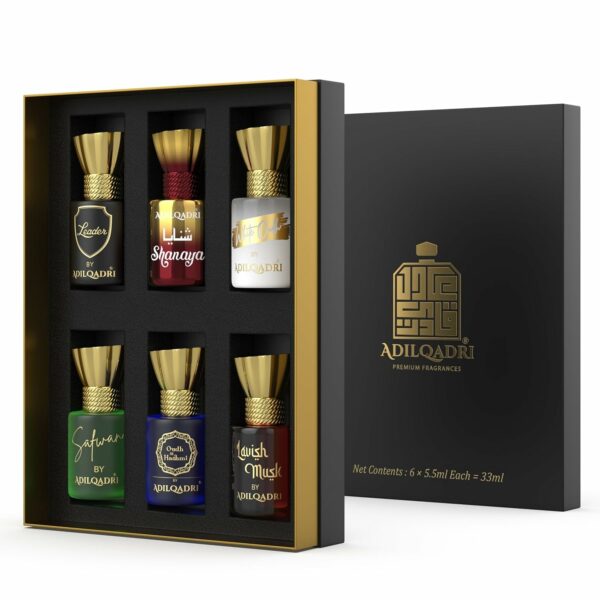 Luxury Non Alcoholic Roll-On Attar Perfume Set for Him & Her - 6 Bottles of 5.5ml Each