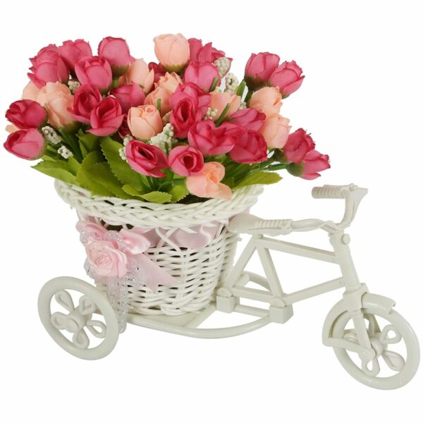 Elegant Cycle Shape Flower Vase with Peonies for Home Decor - Image 2
