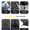 Large Automatic 3-Fold Umbrella with Travel Cover - Windproof