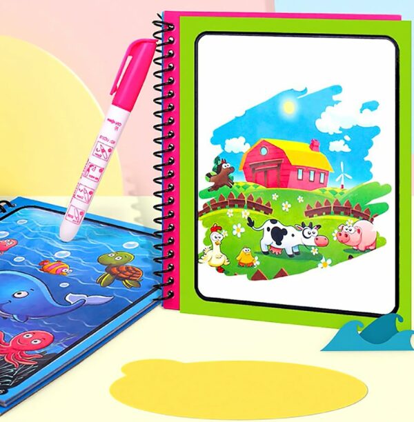 Water Marker Magic Book Set for Kids - 4 Themes, Reusable, Mess-Free Art - Image 5