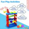 5-Tier Ball Ramp Tower with 3 Spinning Activity Balls for Toddlers