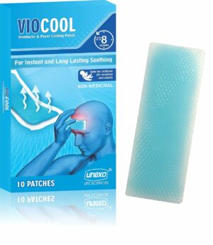 Headache and Fever Cooling Patch - Hydrogel Relief, 11cm x 4cm