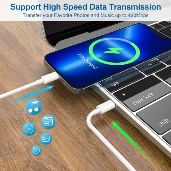20W Fast Charger & Cable for iPhone 14/13/12/X Series - Portable - Image 3