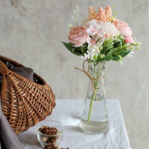 Artificial Multiflora Peach Roses - Home Decor & Gifts