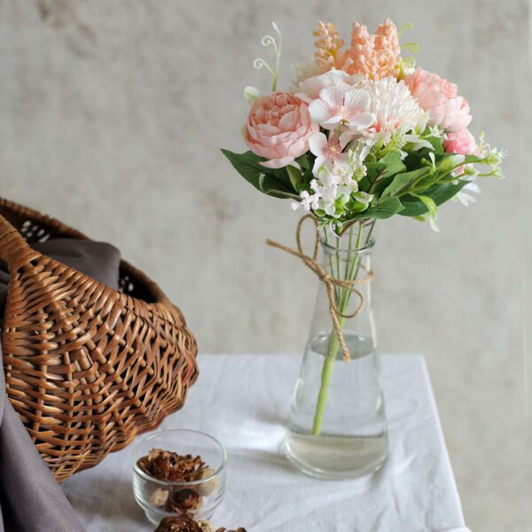 Artificial Multiflora Peach Roses - Home Decor & Gifts