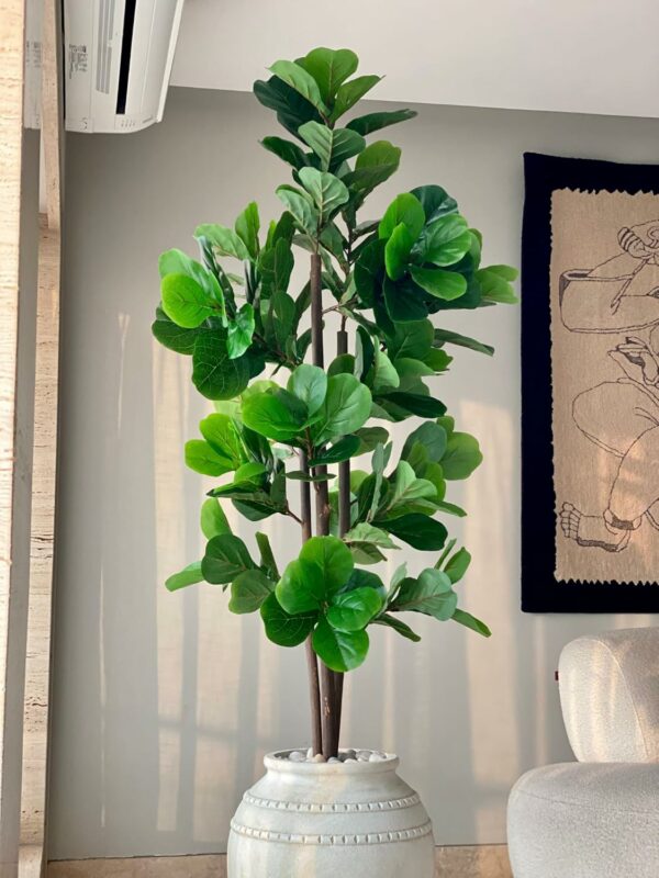 Artificial Fiddle Bliss Plant - 6 Feet - Realistic Indoor D?cor - Image 3