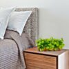 Artificial Bamboo Plant Leaves in Wooden Tray - 11cm x 20cm