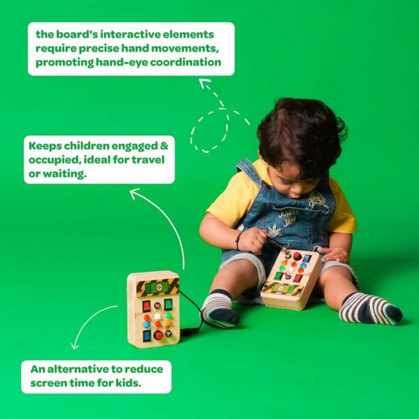 Busy Board V1.5 with LED Light - Sensory Toys for Toddlers 1-3 - Image 4