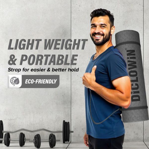 Eco-Friendly 6mm Yoga Mat with Anti-Slip Grip & Strap - Image 2