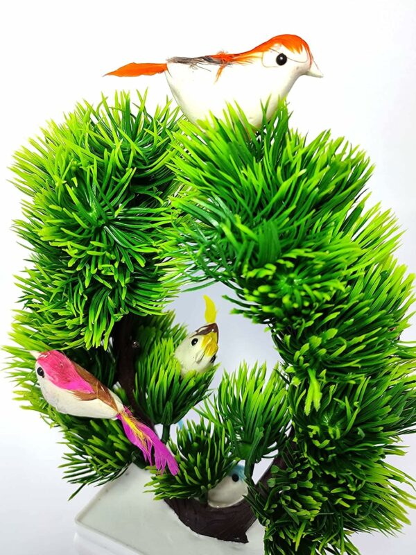 Artificial Bonsai Tree in Pot - Faux Grass Shrubs for Home Decor - Image 2
