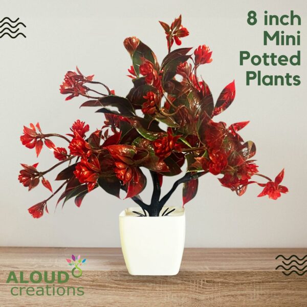 Mini Artificial Plants - 4Pc Set for Home & Office Decor - Image 5